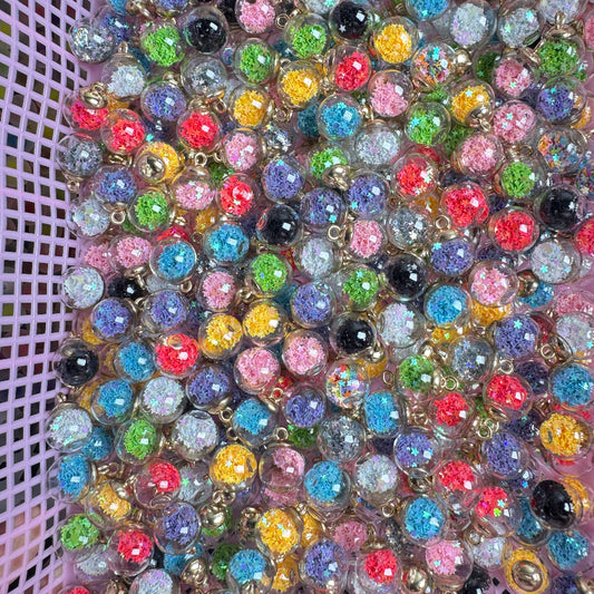 ✨Starry Glass Globe Pendants 💎 Mixed Colors for DIY Jewelry