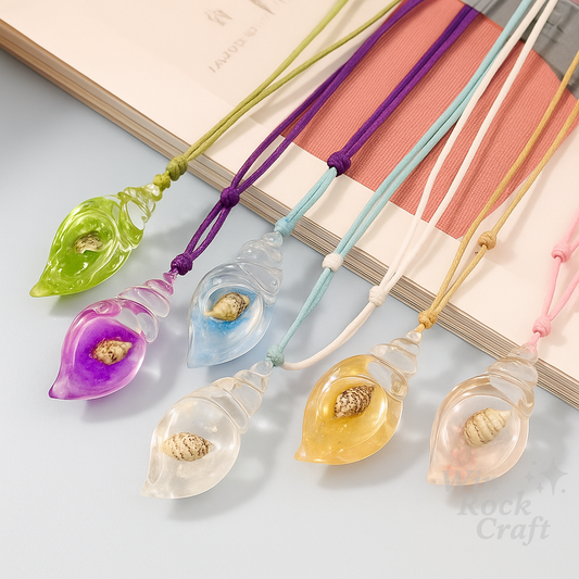 🌙✨ Glow Resin Seashell Pendants 🐚 DIY Necklace, Earrings & Bag Charms 🌊