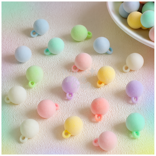 ✨ Velvet Flocked Beads Charms