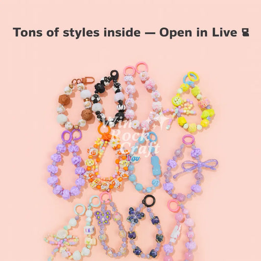 ✨ Dreamy Charm Bead Chains – Mystery Bags Open in Live Phone Charms & Keychains