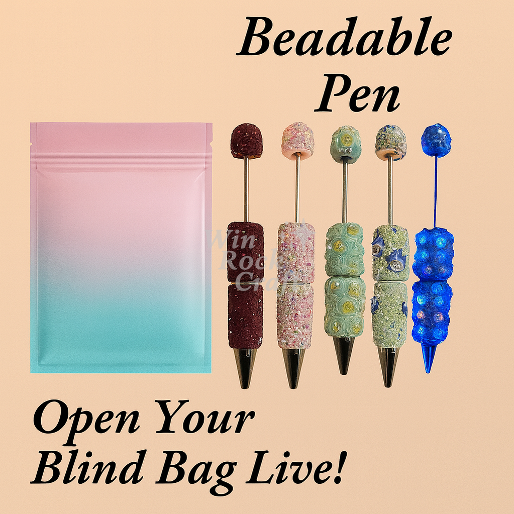 🎁✨Premium Sparkling Beadable Pen Blind Bags – Open in Live