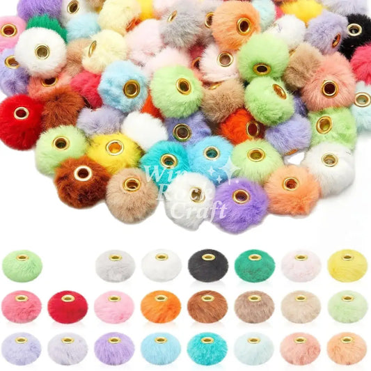 ✨ Soft Fur Beads with Hole DIY Jewelry Supplies 💎