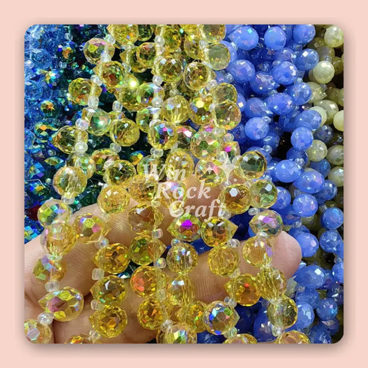 ✨ Strawberry Crystal Faceted Beads Jewelry