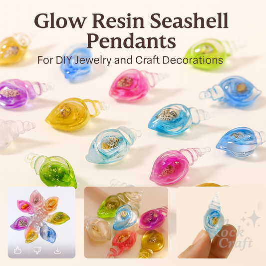 🌙✨ Glow Resin Seashell Pendants 🐚 DIY Necklace, Earrings & Bag Charms 🌊