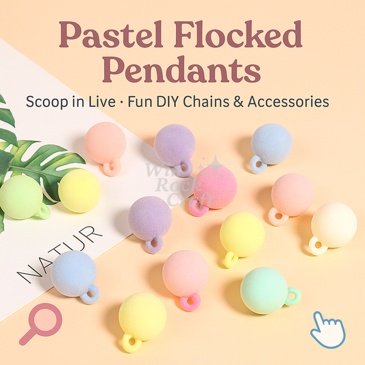 ✨ Velvet Flocked Beads Charms