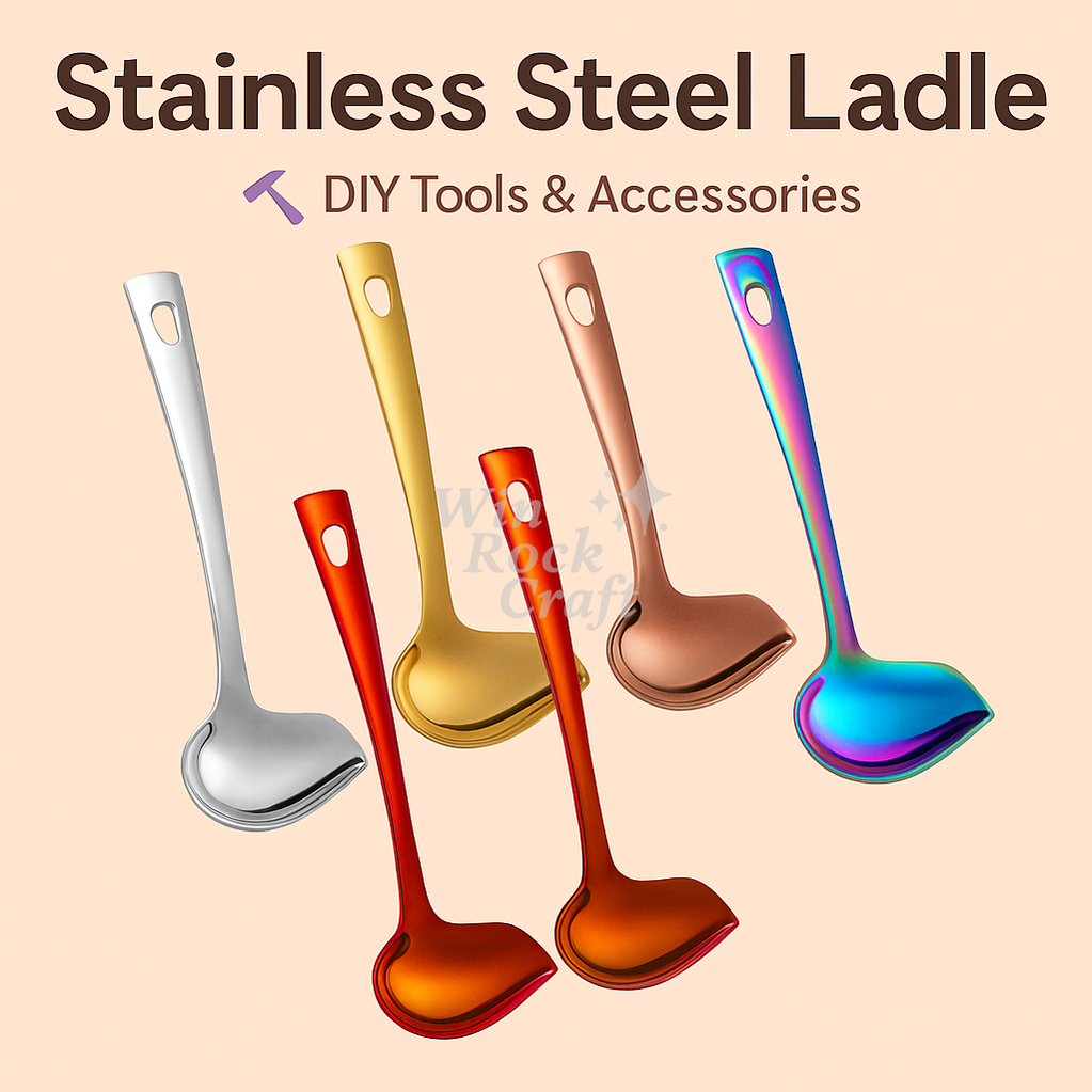 ✨ Stainless Steel Scoop Ladle – Rainbow & Metallic Colors