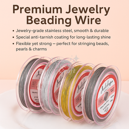✨ Premium Jewelry Beading Wire – Stainless Steel Flexible Wire for DIY Necklaces & Bracelets
