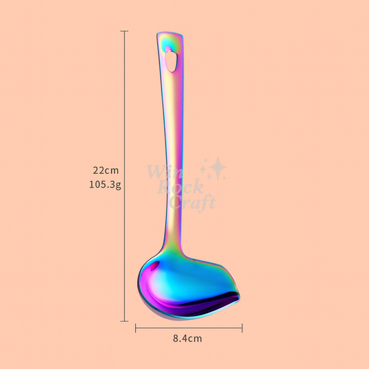 ✨ Stainless Steel Scoop Ladle – Rainbow & Metallic Colors