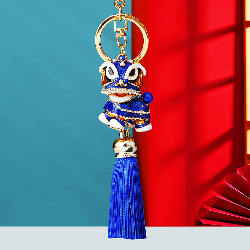 🦁 Chinese Lion Dance Keychain Bag Charm