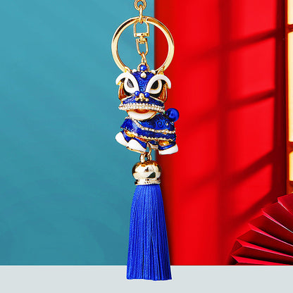 🦁 Chinese Lion Dance Keychain Bag Charm