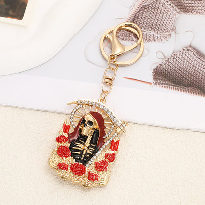 💀 Gothic Skeleton Keychain Bag Charm