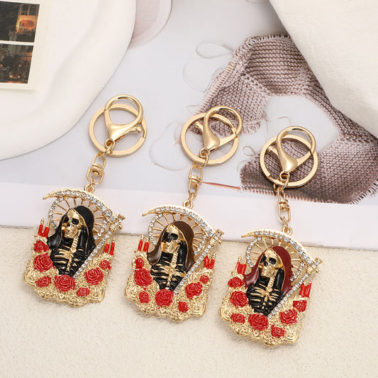 💀 Gothic Skeleton Keychain Bag Charm