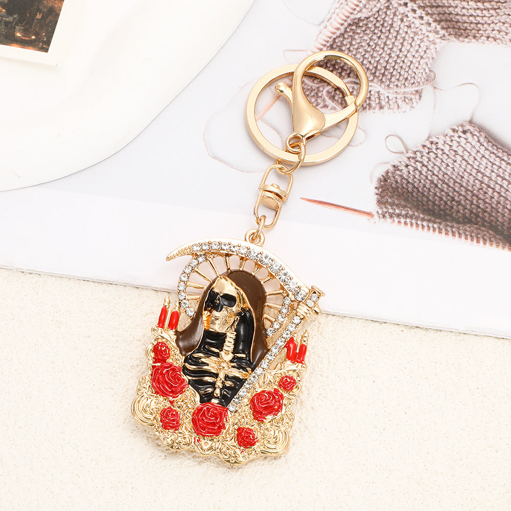 💀 Gothic Skeleton Keychain Bag Charm