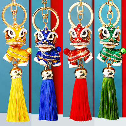 🦁 Chinese Lion Dance Keychain Bag Charm