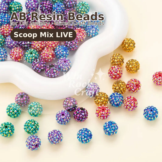 ✨ AB Resin Beads for DIY Jewelry – Mixed Craft Beads BEADS