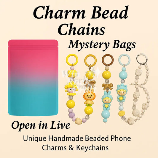 ✨ Dreamy Charm Bead Chains – Mystery Bags Open in Live Phone Charms & Keychains
