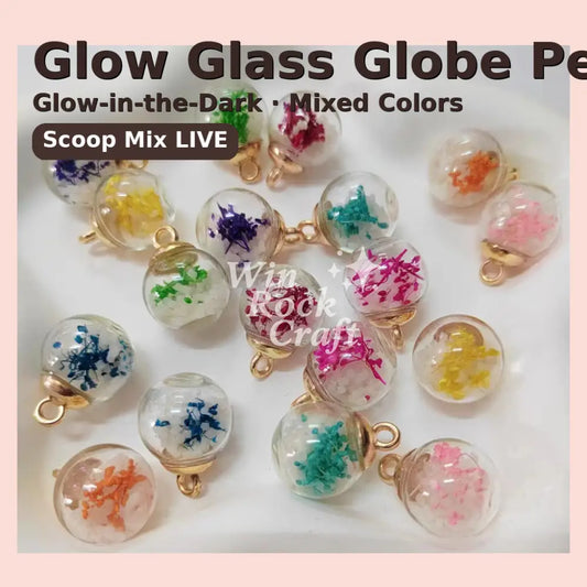 ✨ Glass Globe Dried Flower Pendants — Scoop Mix LIVE | Mixed Colors | DIY Jewelry Charms