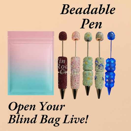 🎁✨Premium Sparkling Beadable Pen Blind Bags – Open in Live