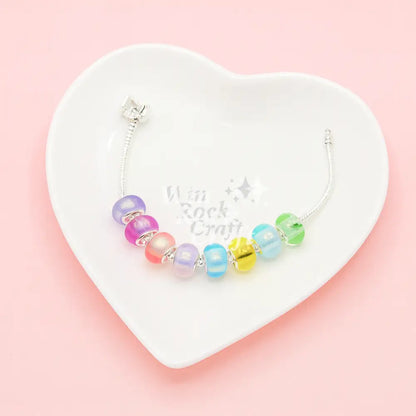 ✨ Rainbow Gradient Large Hole Glass Beads BEADS