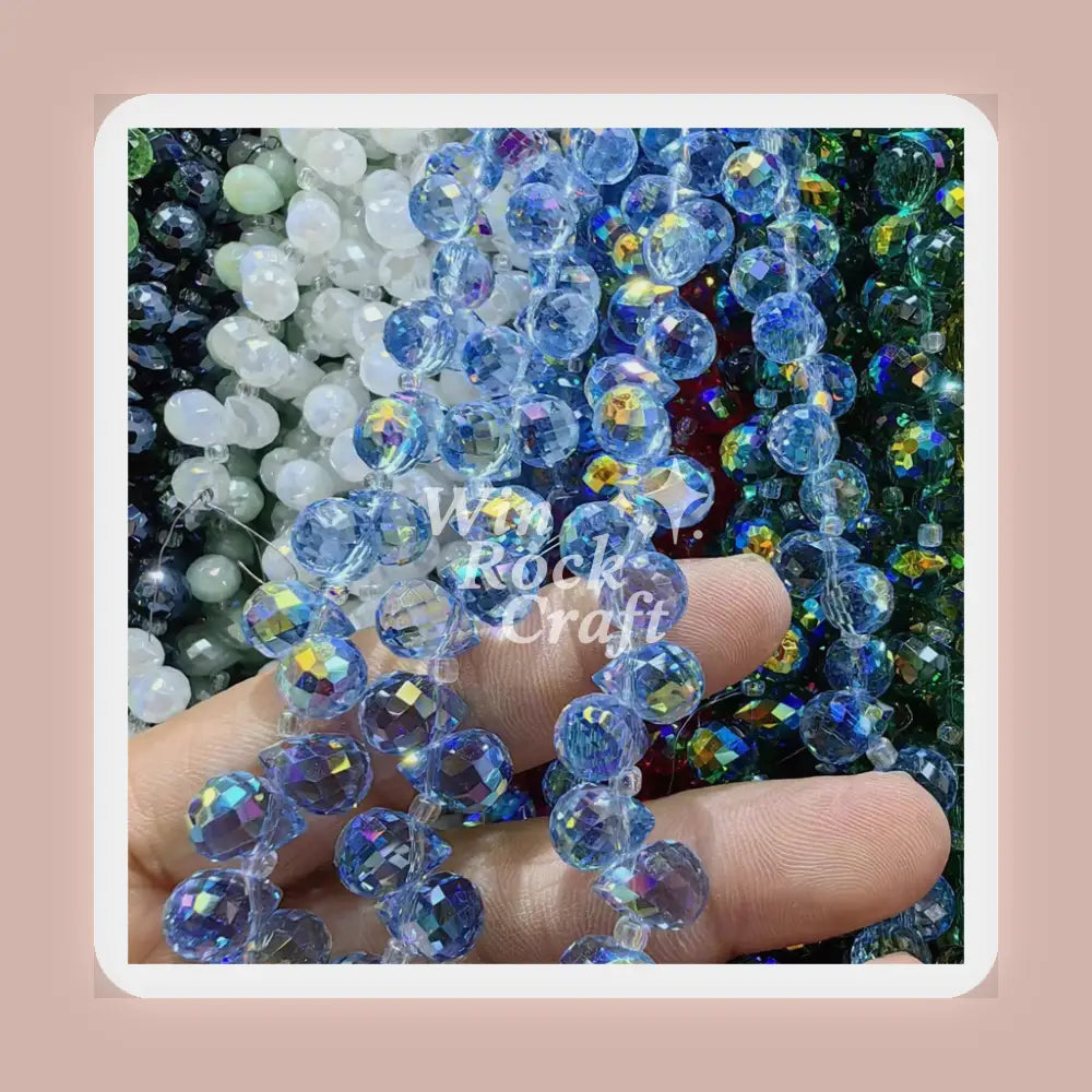 ✨ Strawberry Crystal Faceted Beads Jewelry