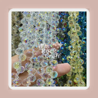 ✨ Strawberry Crystal Faceted Beads Jewelry