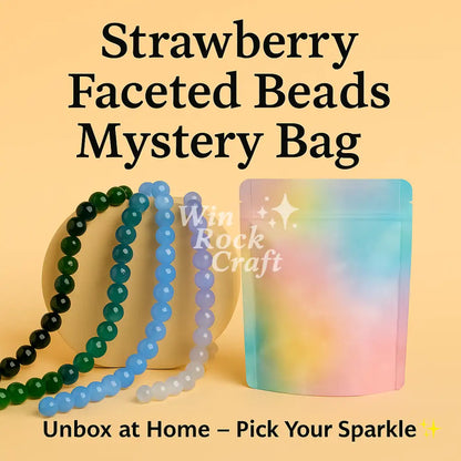 ✨ Strawberry Crystal Faceted Beads Open at Home ✨