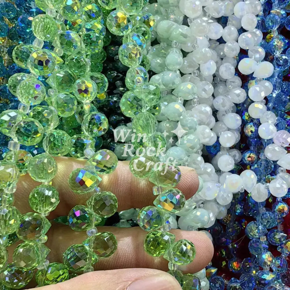 ✨ Strawberry Crystal Faceted Beads Open at Home ✨