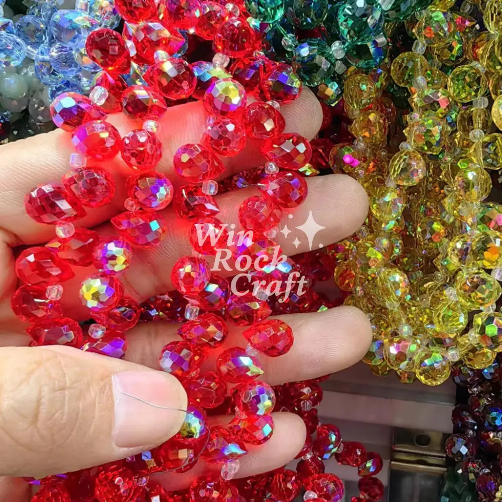 ✨ Strawberry Crystal Faceted Beads Open at Home ✨