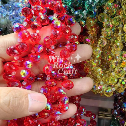 ✨ Strawberry Crystal Faceted Beads Open at Home ✨