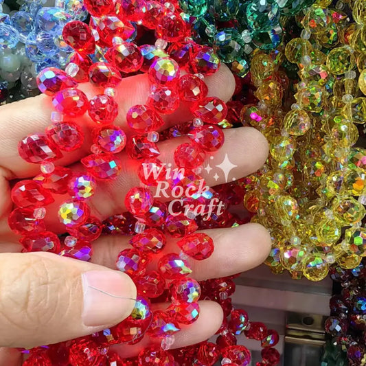 ✨ Strawberry Crystal Faceted Beads Open at Home ✨